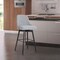 Armen Living Sicily 30" Swivel Black Wood Bar Stool in Light Gray Fabric LCSIBABLKGRYF30 - alternate 5
